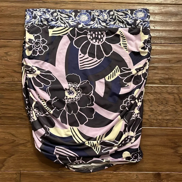 Free People She’s Something Else Retro  Mini Skirt Plum Combo Size M - Picture 2 of 10